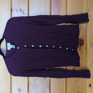 Tribeca Studio Purple Cardigan Sweater